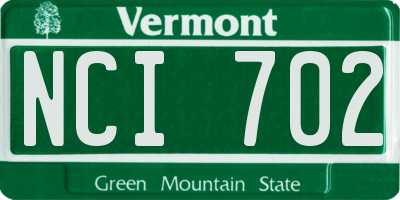VT license plate NCI702