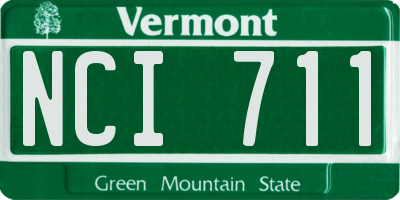 VT license plate NCI711