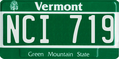 VT license plate NCI719