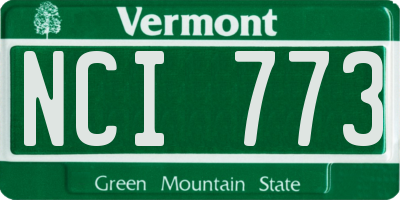 VT license plate NCI773