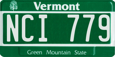 VT license plate NCI779