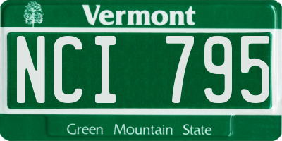 VT license plate NCI795