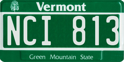 VT license plate NCI813