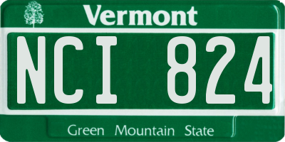 VT license plate NCI824