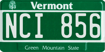 VT license plate NCI856
