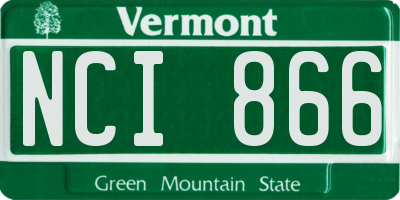 VT license plate NCI866
