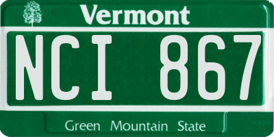 VT license plate NCI867