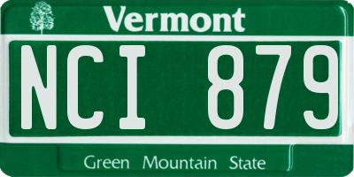 VT license plate NCI879