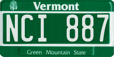 VT license plate NCI887