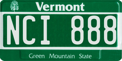 VT license plate NCI888
