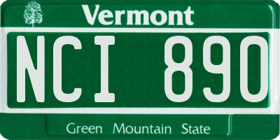VT license plate NCI890