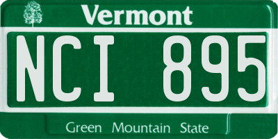 VT license plate NCI895