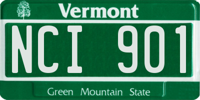 VT license plate NCI901