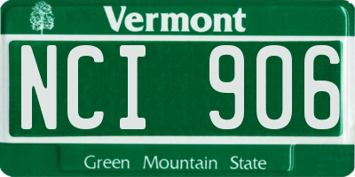 VT license plate NCI906
