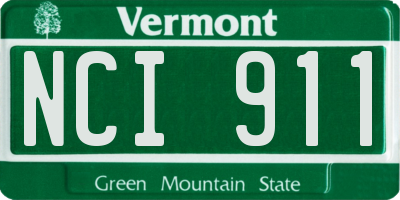 VT license plate NCI911