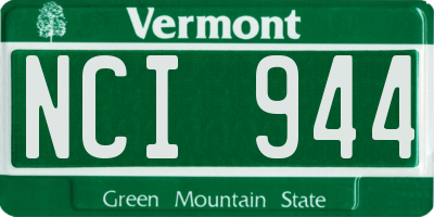 VT license plate NCI944