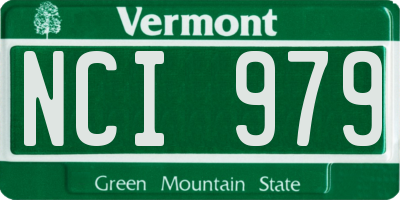 VT license plate NCI979