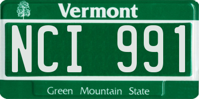 VT license plate NCI991