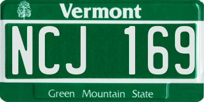 VT license plate NCJ169