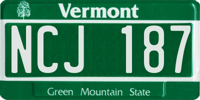 VT license plate NCJ187
