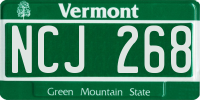 VT license plate NCJ268