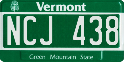 VT license plate NCJ438