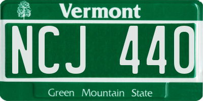 VT license plate NCJ440