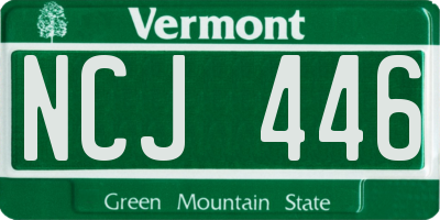 VT license plate NCJ446