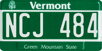 VT license plate NCJ484