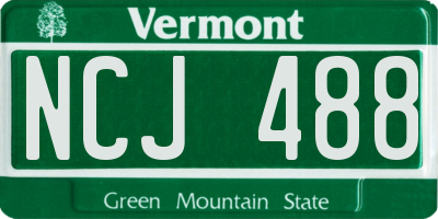 VT license plate NCJ488