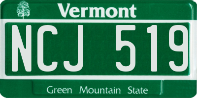 VT license plate NCJ519