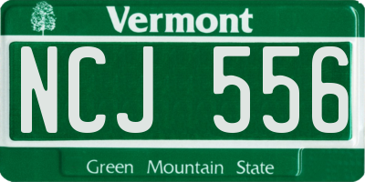 VT license plate NCJ556