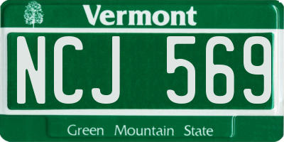 VT license plate NCJ569