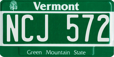 VT license plate NCJ572