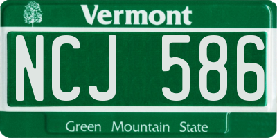 VT license plate NCJ586