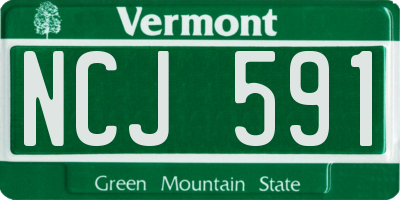 VT license plate NCJ591