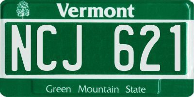 VT license plate NCJ621