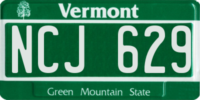 VT license plate NCJ629