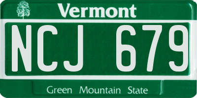 VT license plate NCJ679