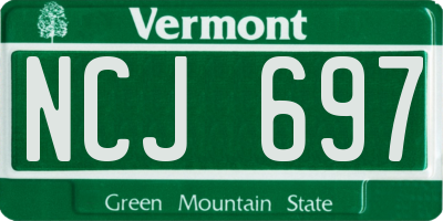 VT license plate NCJ697