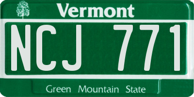 VT license plate NCJ771