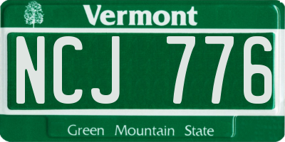VT license plate NCJ776
