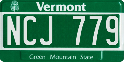 VT license plate NCJ779