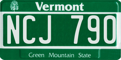 VT license plate NCJ790