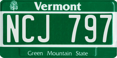 VT license plate NCJ797