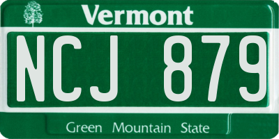 VT license plate NCJ879