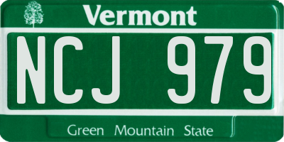 VT license plate NCJ979