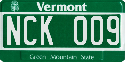 VT license plate NCK009
