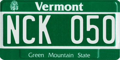 VT license plate NCK050
