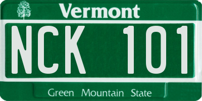 VT license plate NCK101